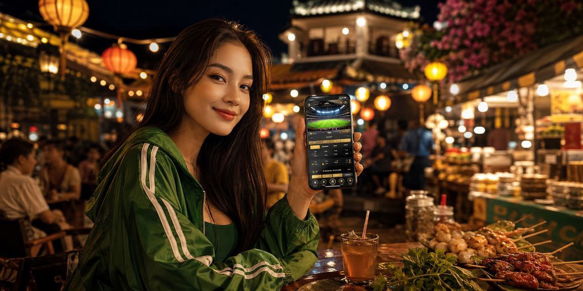Người chơi tại Đà Lạt theo dõi kèo thể thao và kiểm tra tiền thưởng qua điện thoại bên cạnh ly cà phê