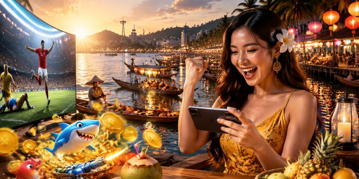 Người dùng đăng nhập tài khoản 1110 và trải nghiệm casino trên mobile tại bãi biển Phú Quốc